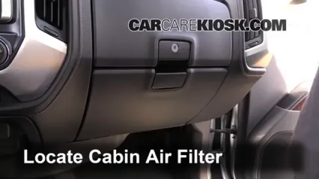 2014 GMC Sierra 1500 SLE 4.3L V6 FlexFuel Crew Cab Pickup Filtre à air (intérieur) Changement